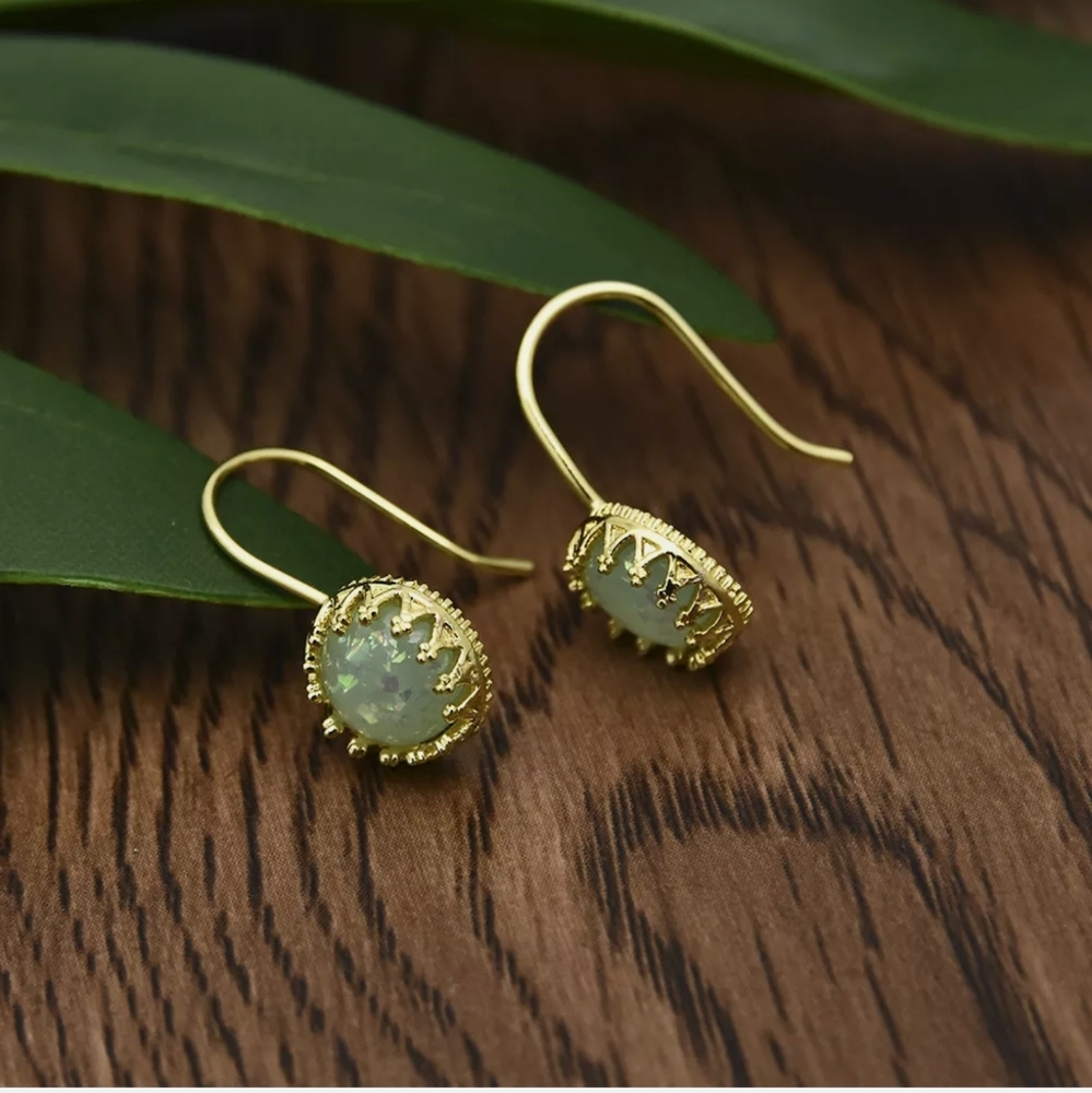 Baroque gold filled crown setting Opal - Picture 8 of 9